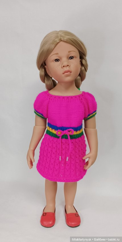 Малиновое платье — Одежда и обувь для кукол своими руками: фото (фото 4)
