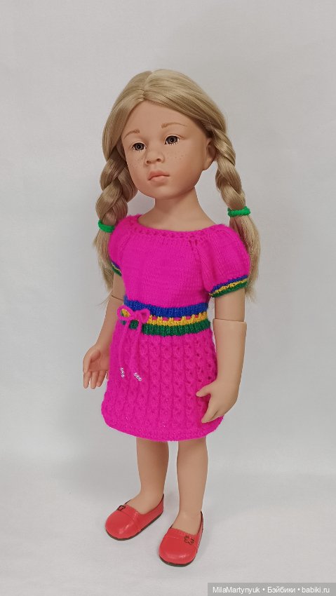 Малиновое платье — Одежда и обувь для кукол своими руками: фото (фото 3)