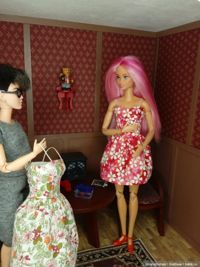 Ателье для кукол "Мышкин дом". Сарафаны из ситца (фото 7)