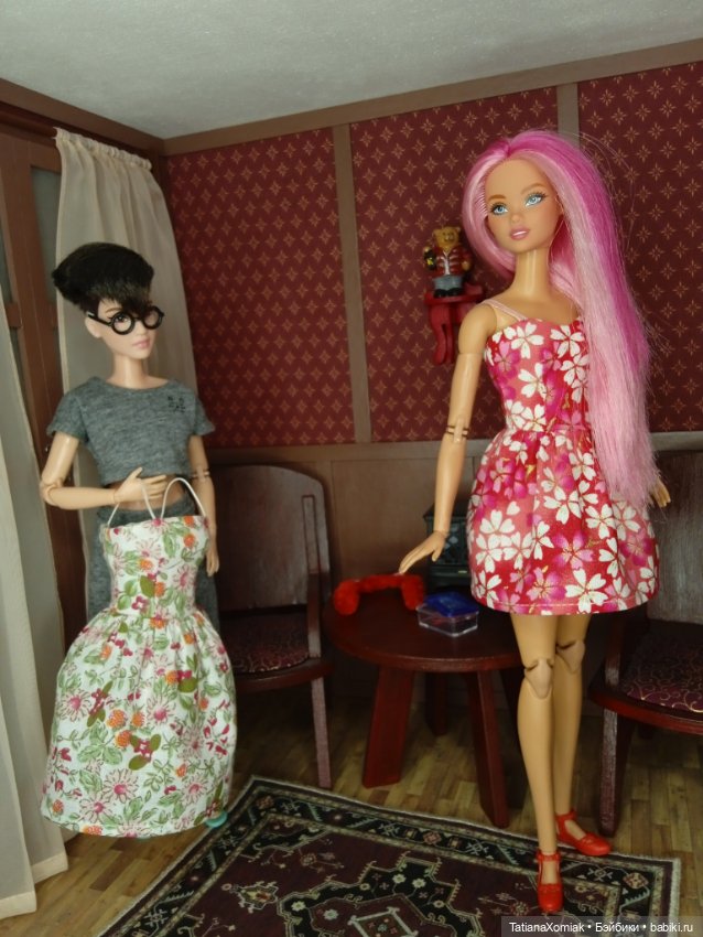 Ателье для кукол "Мышкин дом". Сарафаны из ситца (фото 6)