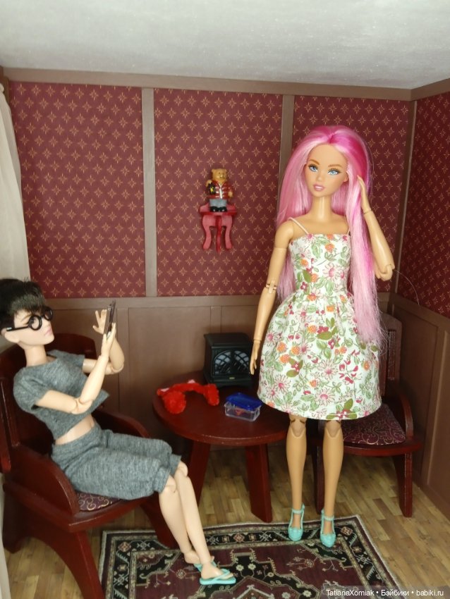 Ателье для кукол "Мышкин дом". Сарафаны из ситца (фото 9)