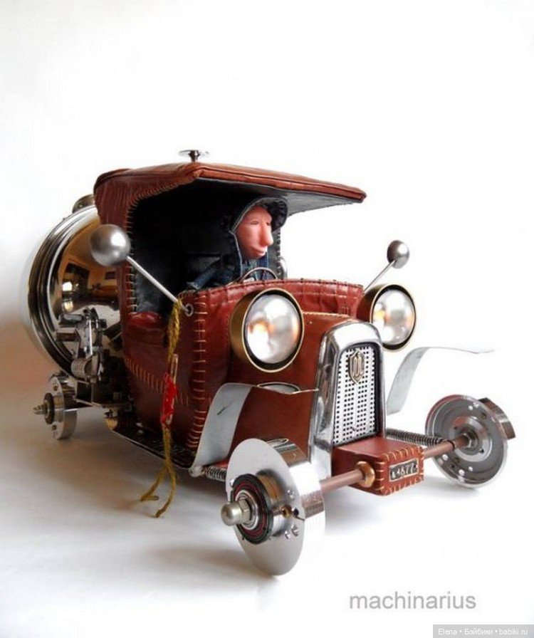 Стимпанк от Машинариуса — Авторские игрушки из разных материалов: синельная проволока (фото 9)
