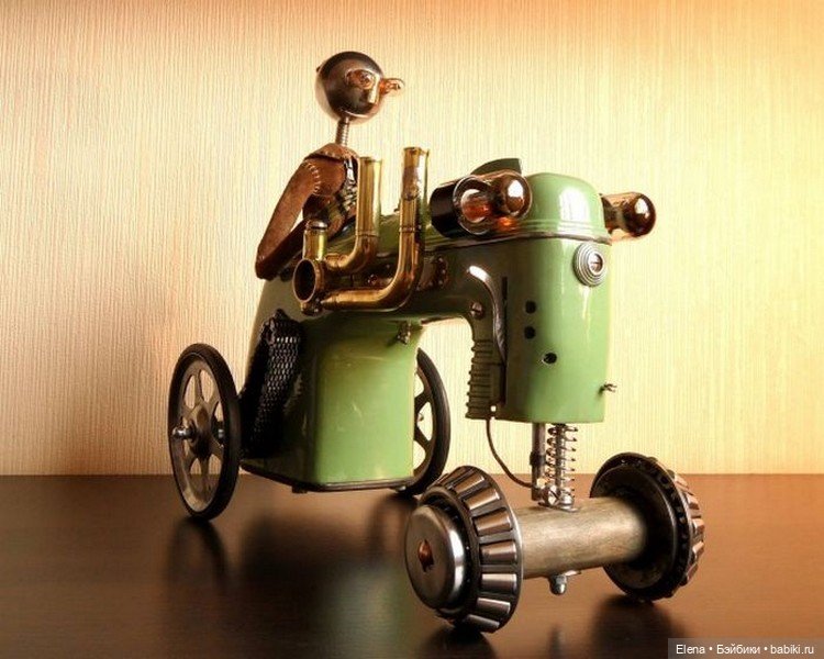 Стимпанк от Машинариуса — Авторские игрушки из разных материалов: синельная проволока