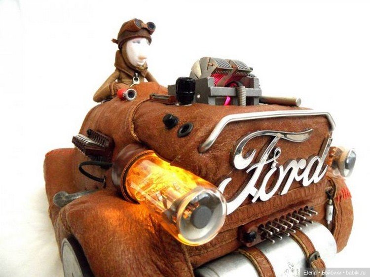 Стимпанк от Машинариуса — Авторские игрушки из разных материалов: синельная проволока (фото 8)