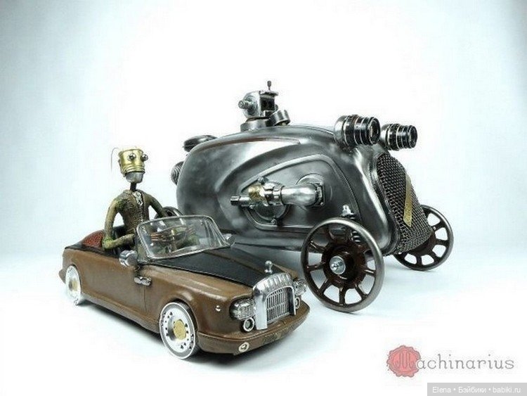 Стимпанк от Машинариуса — Авторские игрушки из разных материалов: синельная проволока (фото 10)