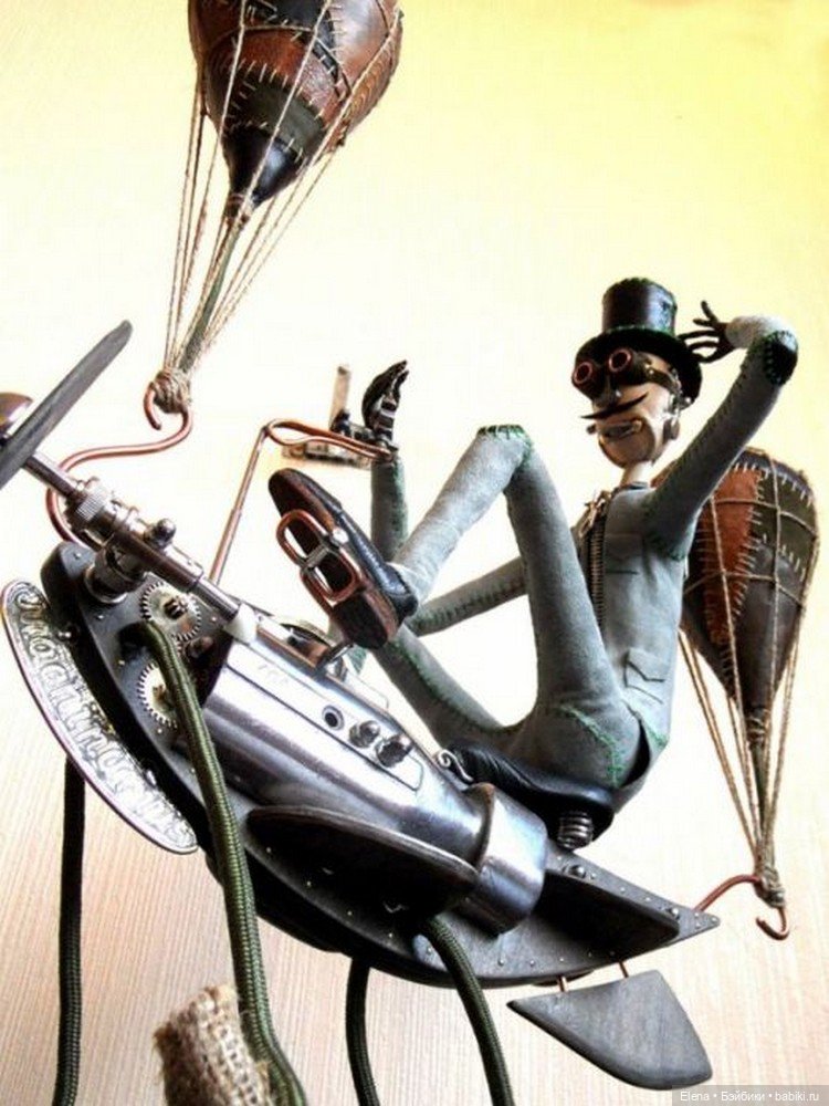 Стимпанк от Машинариуса — Авторские игрушки из разных материалов: синельная проволока (фото 6)