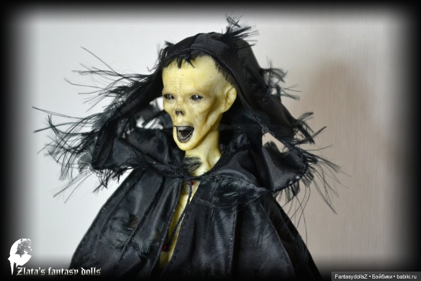Призрак в чёрном плаще бжд кукла Дементор (фото 2)