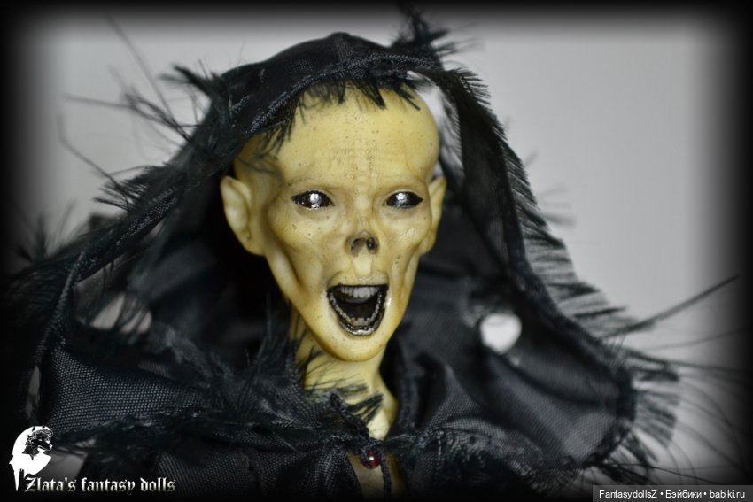 Призрак в чёрном плаще бжд кукла Дементор (фото 3)