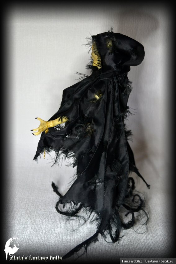 Призрак в чёрном плаще бжд кукла Дементор (фото 7)