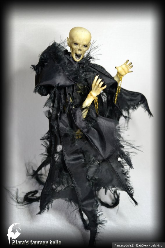 Призрак в чёрном плаще бжд кукла Дементор (фото 10)