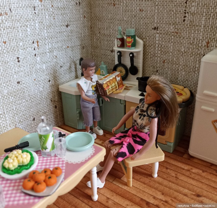 Обед в семейке Lundby — Игровые куклы разных производителей (Разное): редкие бренды (фото 8)