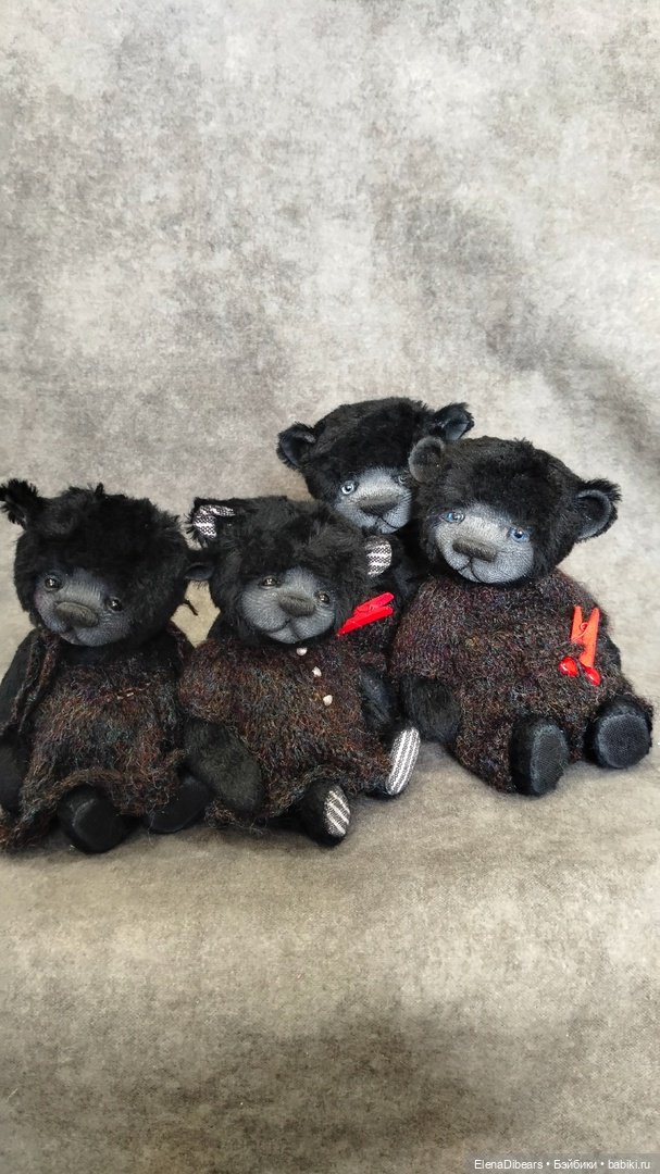 Медвепупсы в черном — Авторские мишки Тедди и друзья: фото (фото 5)
