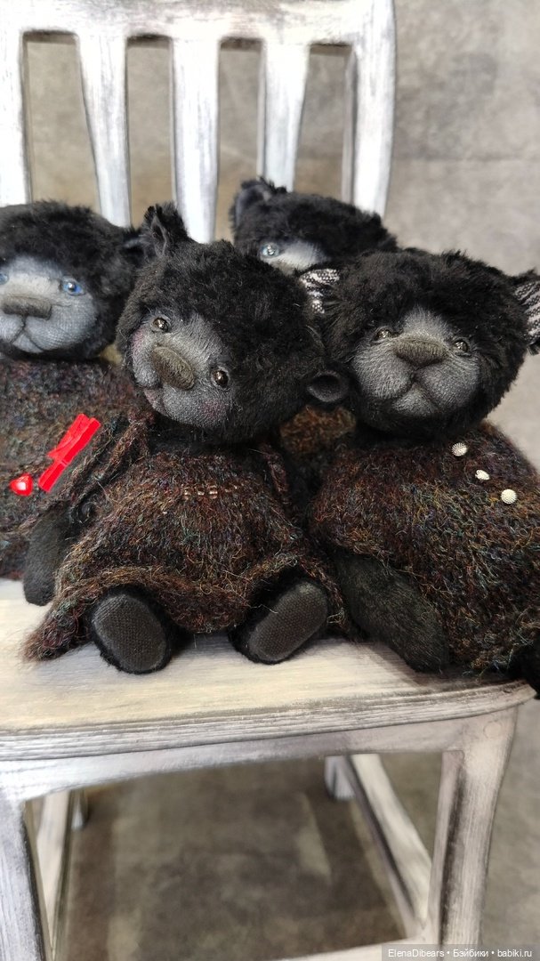 Медвепупсы в черном — Авторские мишки Тедди и друзья: фото (фото 2)