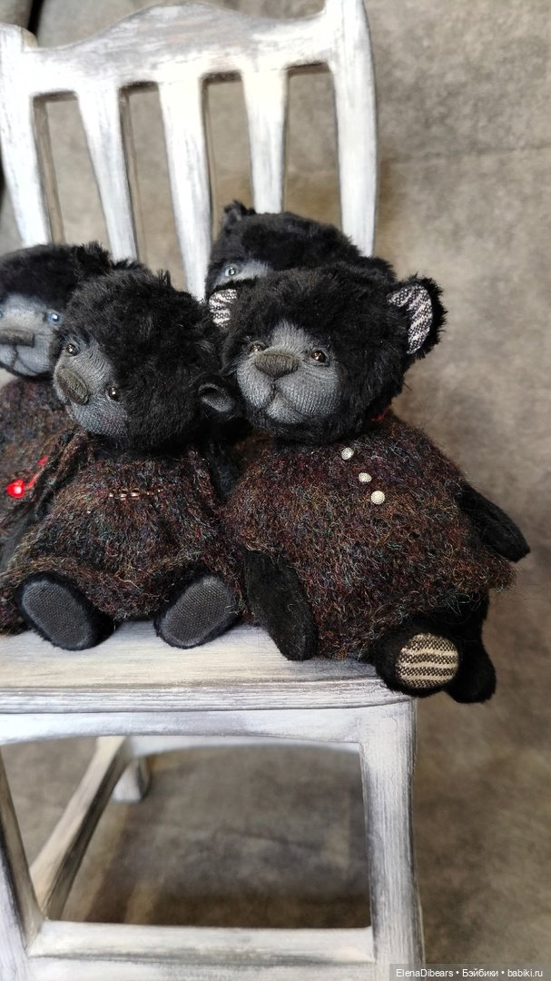 Медвепупсы в черном — Авторские мишки Тедди и друзья: фото (фото 3)