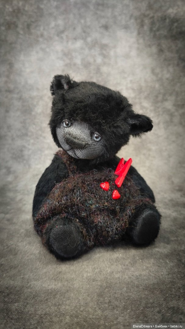 Медвепупсы в черном — Авторские мишки Тедди и друзья: фото (фото 6)