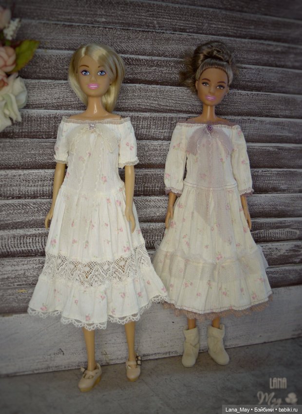 История двух платьев — Одежда и обувь для кукол своими руками: фото (фото 6)