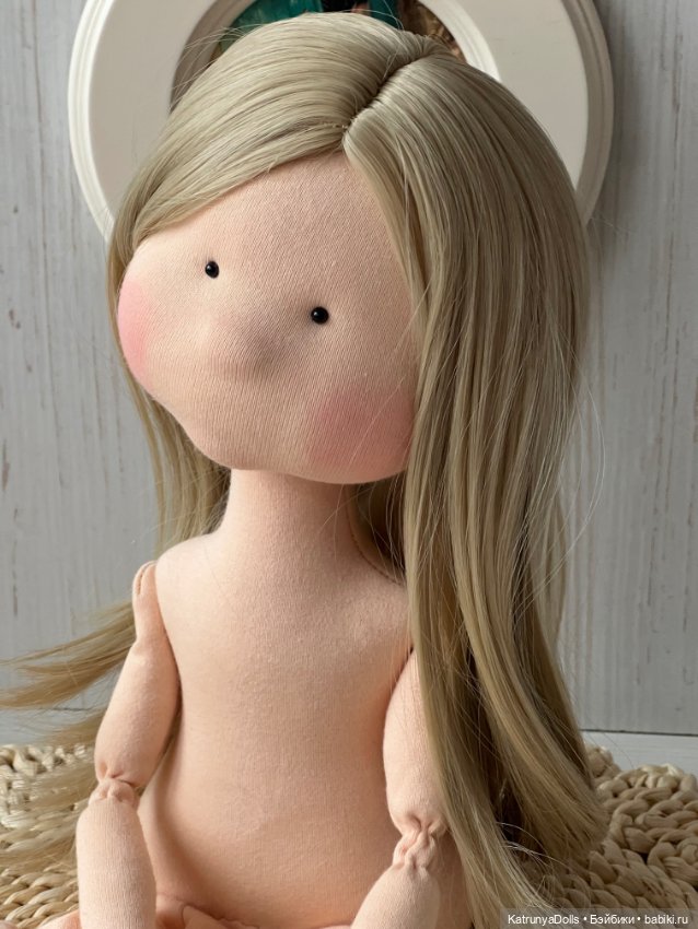 Девочка с лёгким настроением (интерьерная текстильная кукла, 30 см) (фото 8)