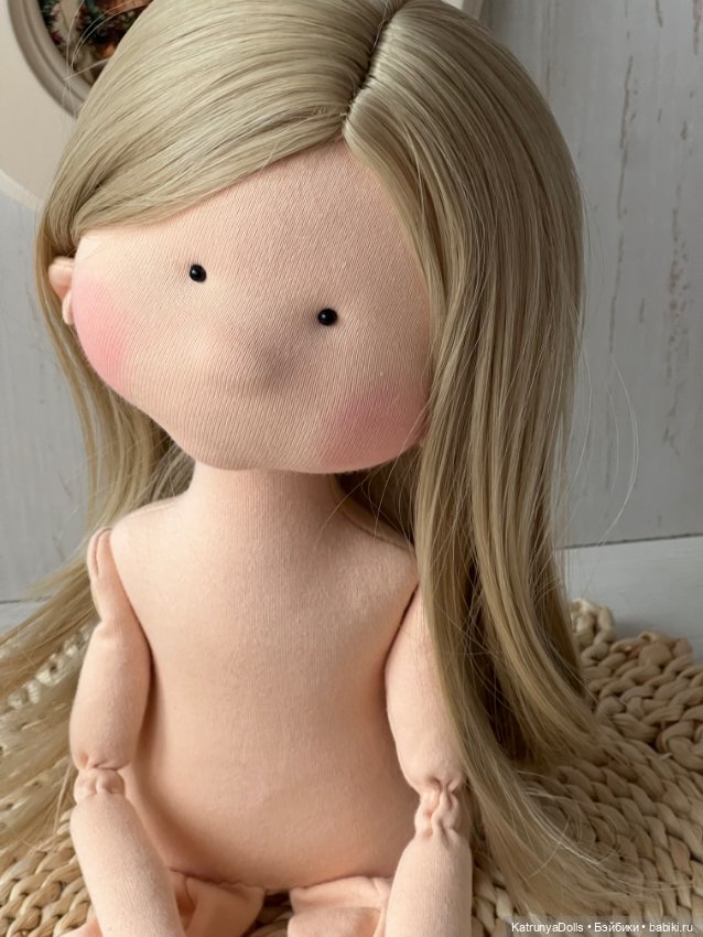 Девочка с лёгким настроением (интерьерная текстильная кукла, 30 см) (фото 5)