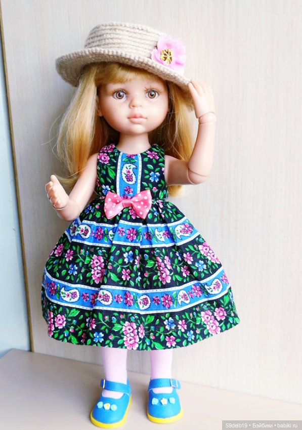 Летний сарафанчик и шляпка "Канотье" для Даши