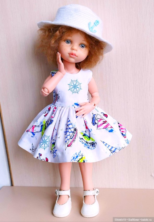 Морской наряд для Анечки — Одежда и обувь для кукол своими руками: фото (фото 6)