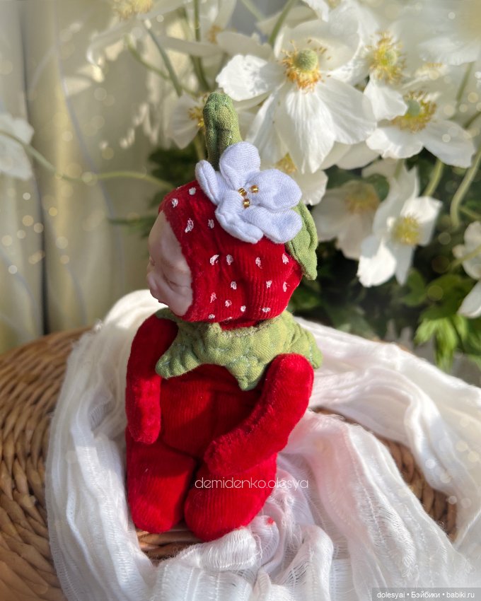 Тедди долл клубничка Полли 🍓🌱 (фото 3)