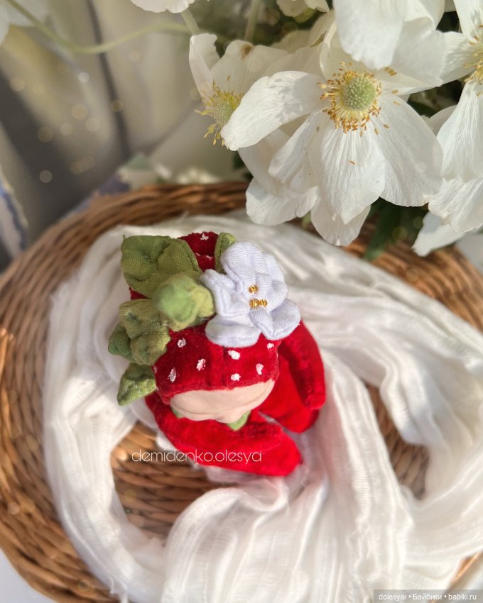 Тедди долл клубничка Полли 🍓🌱 (фото 2)