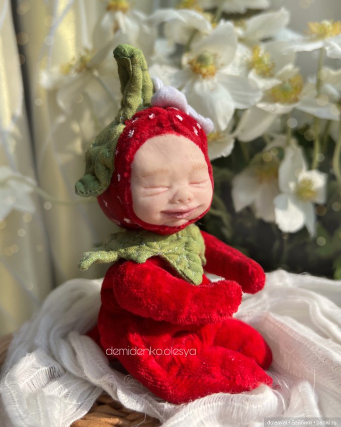 Тедди долл клубничка Полли 🍓🌱 (фото 5)