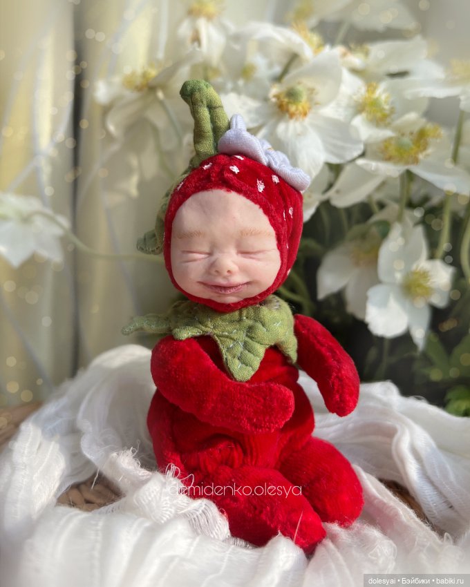 Тедди долл клубничка Полли 🍓🌱 (фото 4)