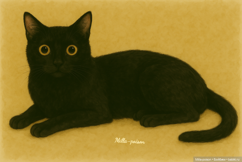 Чёрные кошки и цветы — Рисование и арт: скетчи (фото 3)