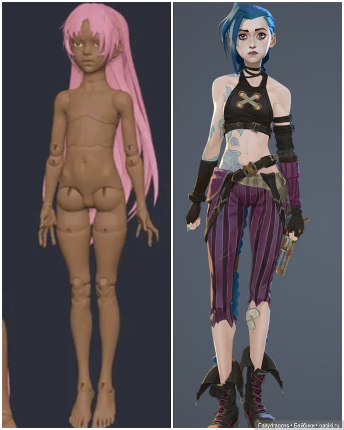 Джинкс из Аркейна, 3д модель