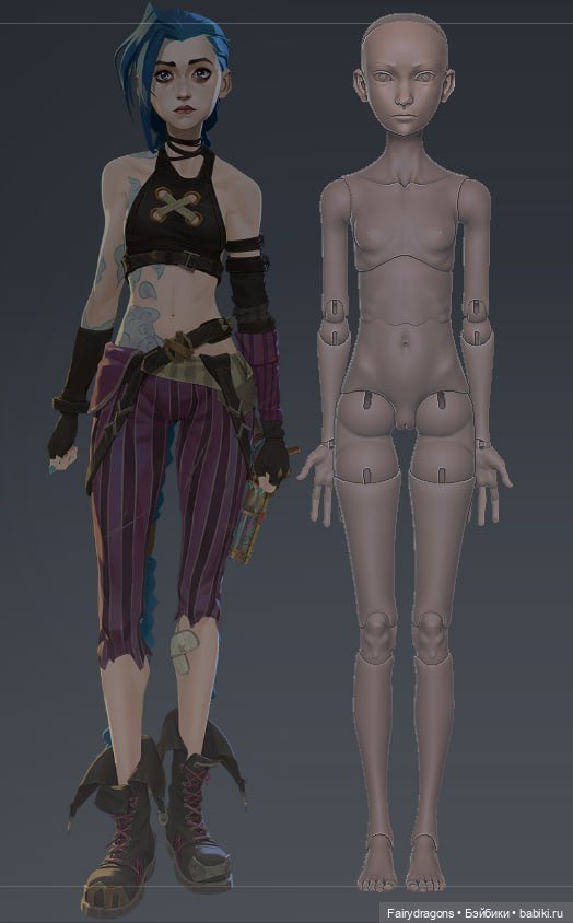 Джинкс из Аркейна, 3д модель (фото 3)