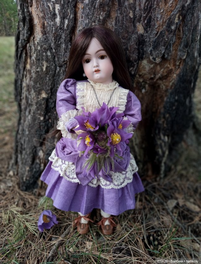 В лес за первыми цветами — Редкие антикварные куклы и реплики: воск (фото 9)