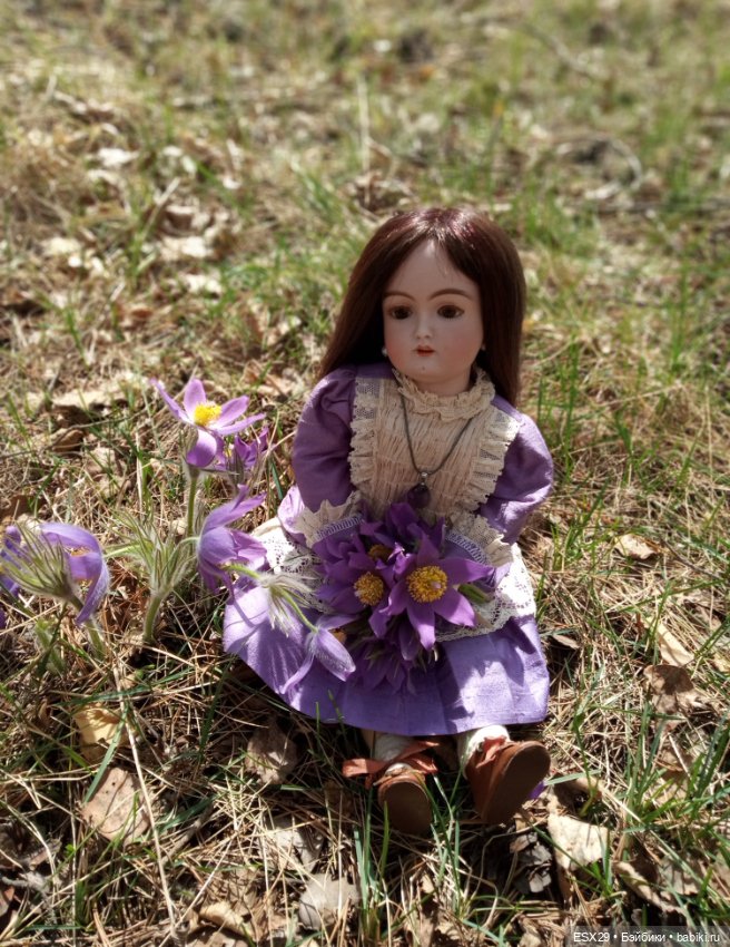 В лес за первыми цветами — Редкие антикварные куклы и реплики: воск