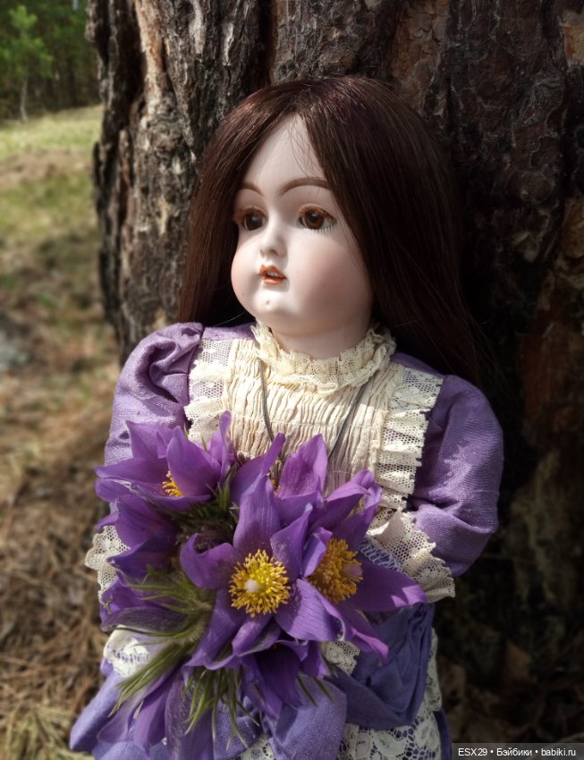 В лес за первыми цветами — Редкие антикварные куклы и реплики: воск (фото 7)