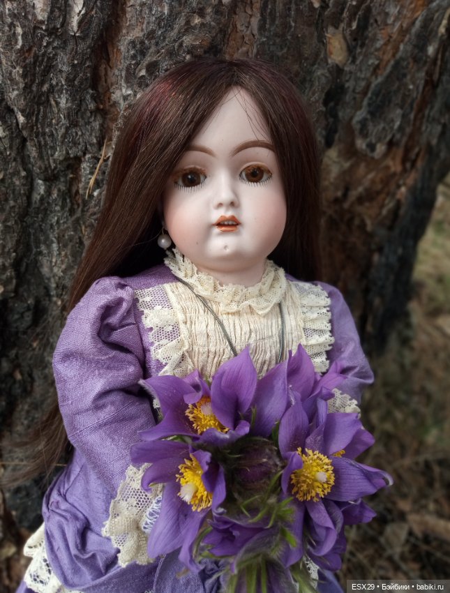 В лес за первыми цветами — Редкие антикварные куклы и реплики: воск (фото 6)