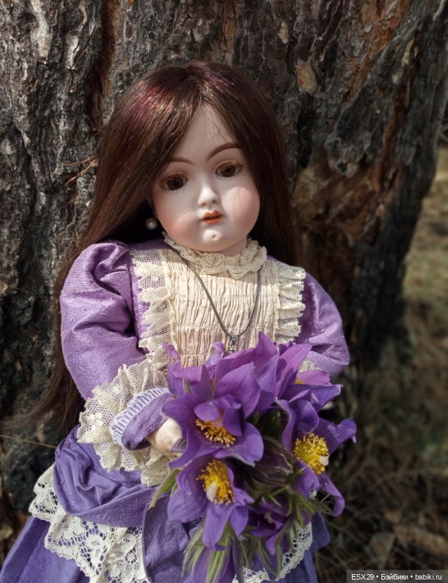 В лес за первыми цветами — Редкие антикварные куклы и реплики: воск (фото 10)