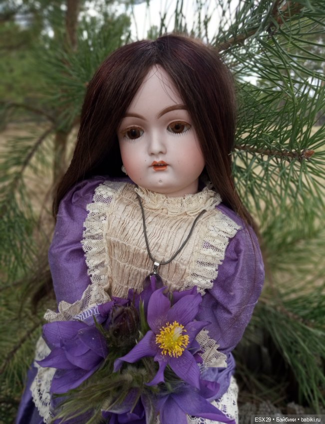 В лес за первыми цветами — Редкие антикварные куклы и реплики: воск (фото 8)