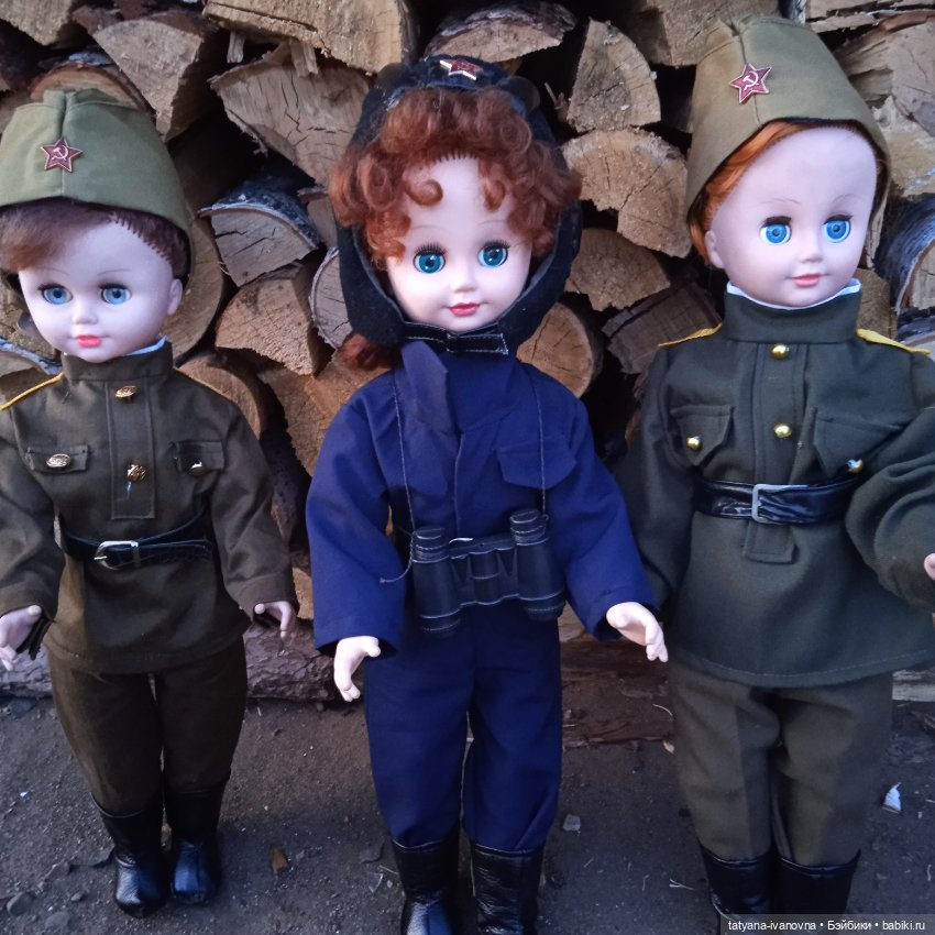 Куклы в военных костюмах — Игрушки СССР и советского детства: резиновые (фото 6)