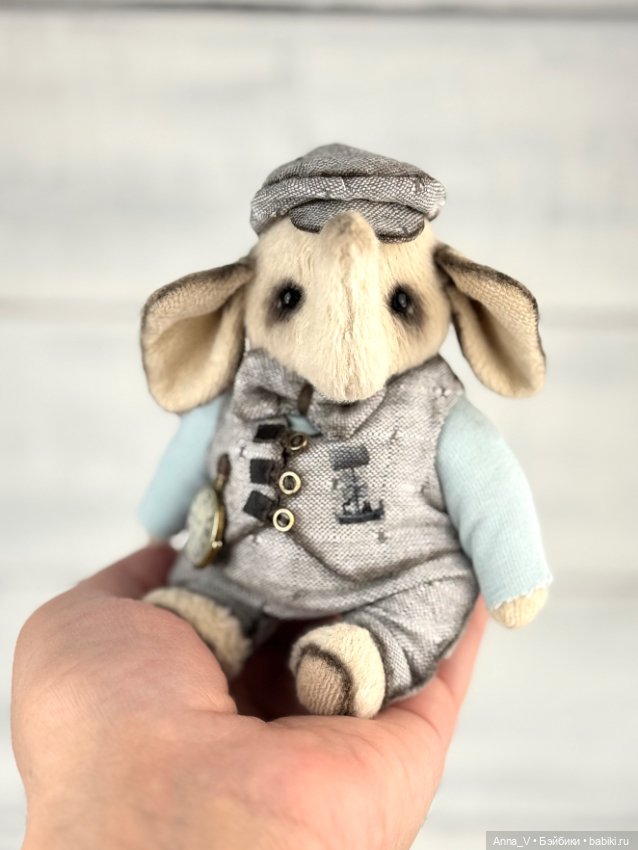 Тедди слоник Пончик — Авторские мишки Тедди и друзья: фото (фото 5)