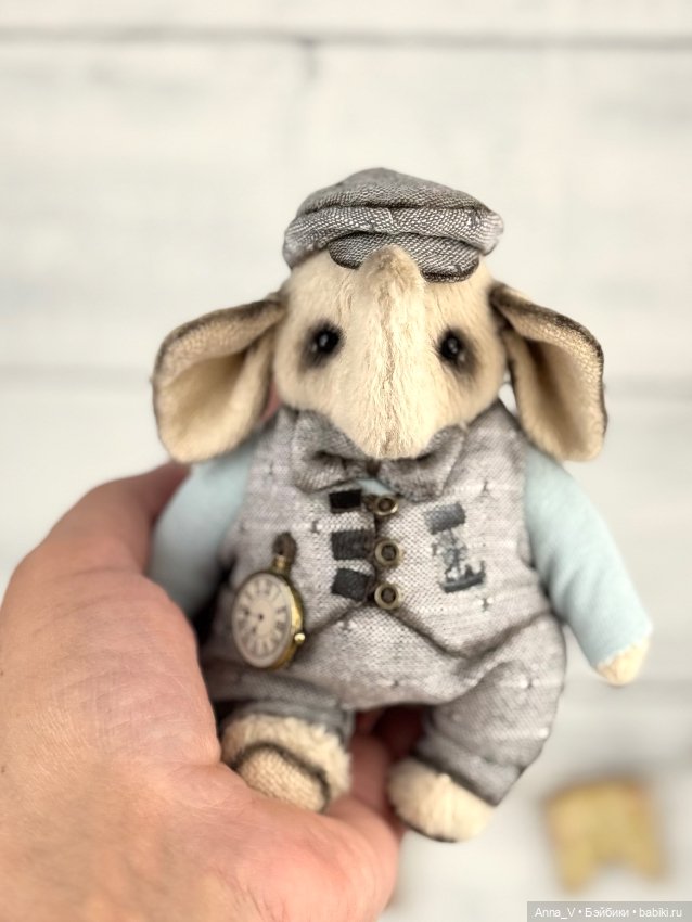 Тедди слоник Пончик — Авторские мишки Тедди и друзья: фото (фото 3)