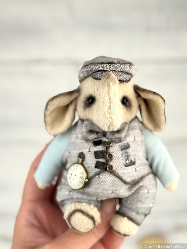 Тедди слоник Пончик — Авторские мишки Тедди и друзья: фото (фото 2)