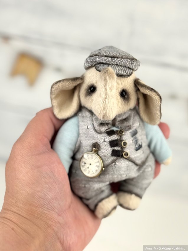 Тедди слоник Пончик — Авторские мишки Тедди и друзья: фото