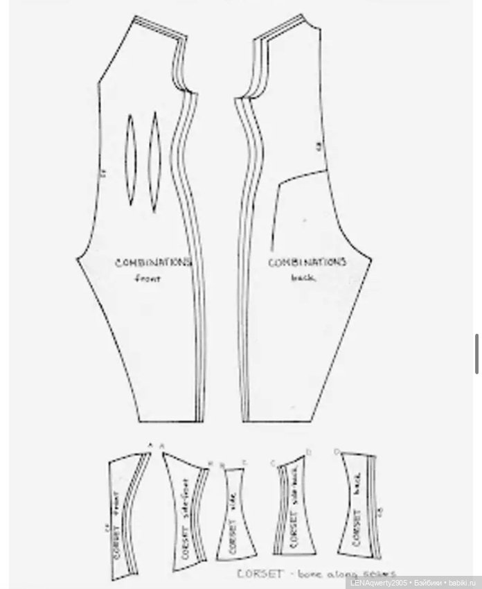 Про белье. Копилка старинных выкроек нижнего белья (фото 3)