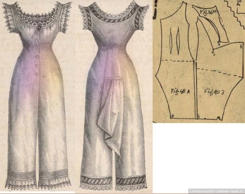 Про белье. Копилка старинных выкроек нижнего белья