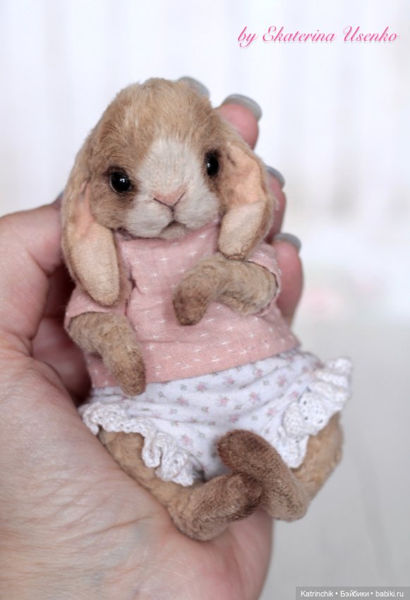 Кролик на ладошке — Авторские мишки Тедди и друзья: фото (фото 5)