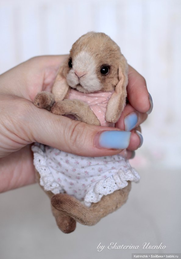 Кролик на ладошке — Авторские мишки Тедди и друзья: фото (фото 7)
