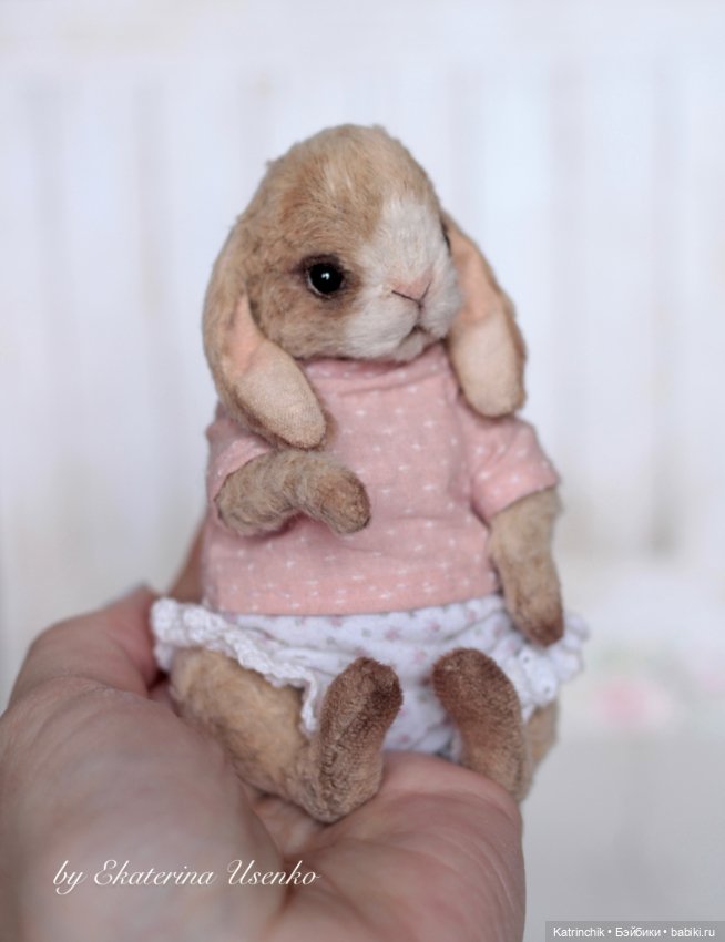 Кролик на ладошке — Авторские мишки Тедди и друзья: фото (фото 9)