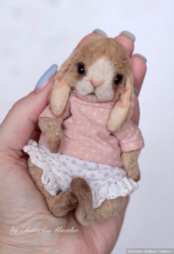 Кролик на ладошке — Авторские мишки Тедди и друзья: фото (фото 4)