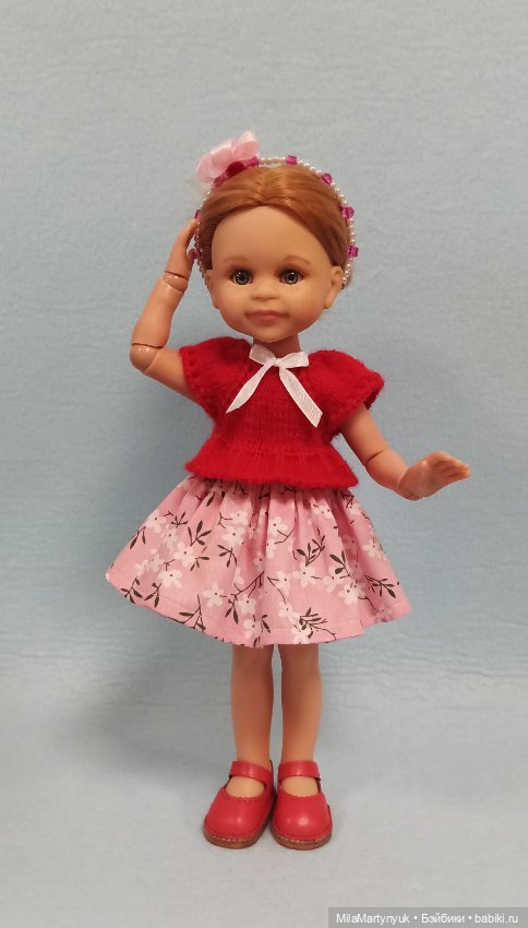 Комбинированное платье — Одежда и обувь для кукол своими руками: фото (фото 5)