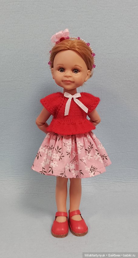 Комбинированное платье — Одежда и обувь для кукол своими руками: фото (фото 6)